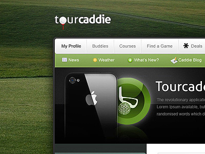 Tourcaddie Mockup design golf golfing mockup sport tourcaddie web