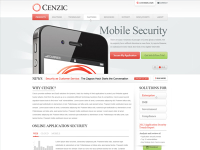 Cenzic Layout cenzic layout web design website