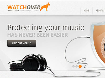 Anti Piracy Service Layout anti piracy layout music watchover web web design website