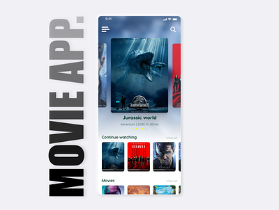Movie App mobileui movie app movie streaming app ui