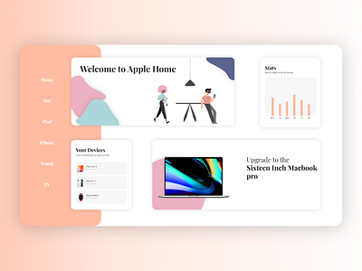 Apple home page branding design illustration illustrator interface interfacedesign ui ux vector web