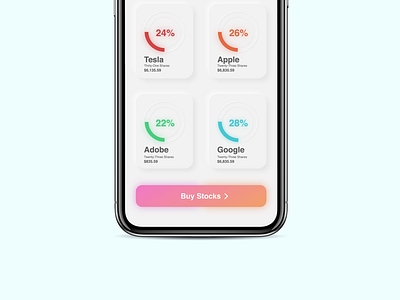 Portfolio for stock trading app design