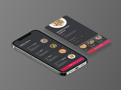 Instant - Menu app design illustrator interfacedesign typography ui ux vector web