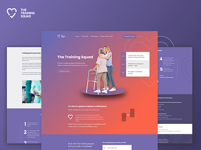 The Training Squad branding design medical nurses training ui website website design