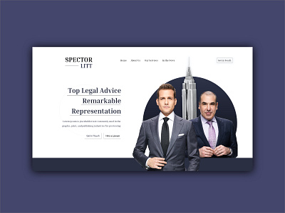 Spector Litt Suits Website attorney design law law firm lawyer lawyers legal suits tv show ui website