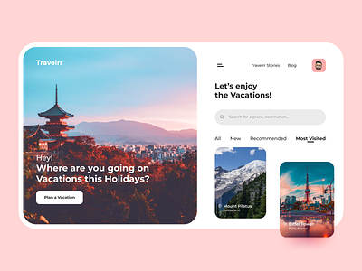 Travel website concept- UX/UI Design