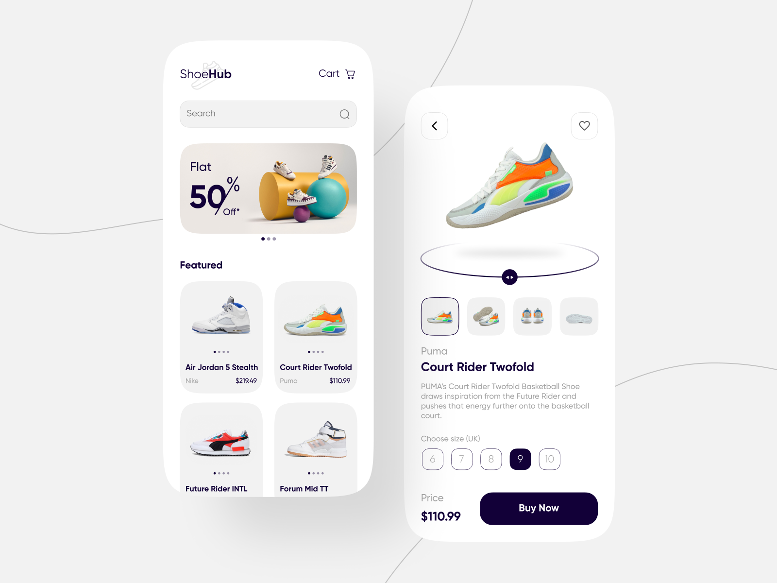 Shoe app by Anant Jain on Dribbble