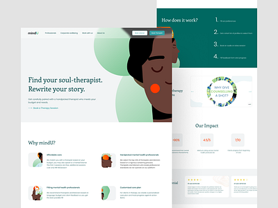 mindU health : Landing page design