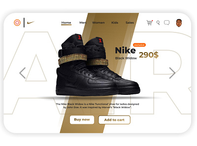 Nike Airmax Black Widow animation app art design flat minimal ui ux web website