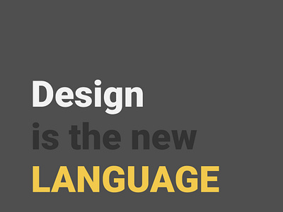 DESIGN IS THE NEW LANGUAGE design flat illustration illustrator minimal typography vector