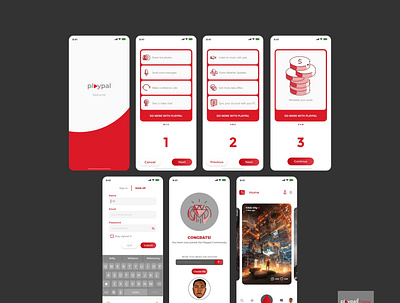 Playpal mobile app (Light mode) app branding design icon logo minimal type ui ux vector web website