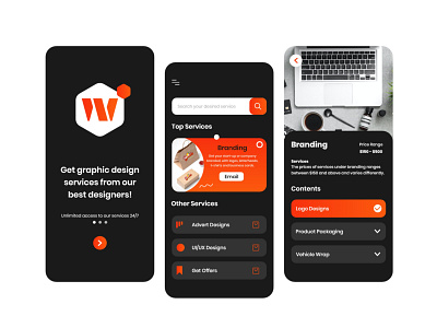 A new mobile App concept design for my clients branding design ui ux website