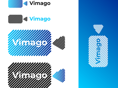 Logo design for a video shooting/editing app "Vimago" logo minimal ui app