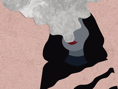 Smoking Girl design girls illustration photoshop vector