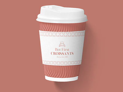 But First Croissant brand design brand identity branding corporativedesign cups design diseñador diseño de logo diseño grafico freelance graphicdesign illustration imagen visual typography