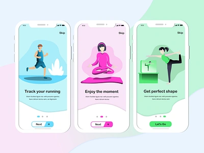 Onboarding for an online community App animation community app daily challange daily ui interaction design mobile app onboarding screen sport app ui ux xd xddailychallenge