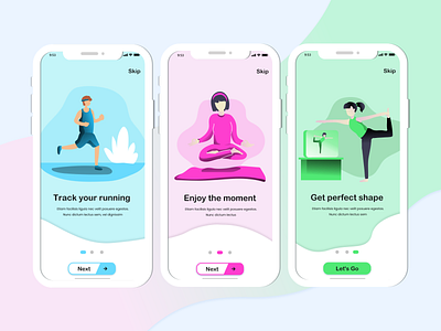 Onboarding for an online community App animation community app daily challange daily ui interaction design mobile app onboarding screen sport app ui ux xd xddailychallenge