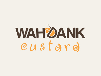 WAHDANK CUSTARA LOGO DESIGN antordesigner app brand branding food logo icons logo logo designer logo mark logodesign minimal minimalist logo vector wordmark