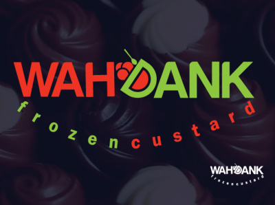 WAHDANK frozen custard antor brand branding d logo dank logo dank logo design icon illustrator logo logo design logo design branding logodesign typography vector wahdank logo wahdank logo