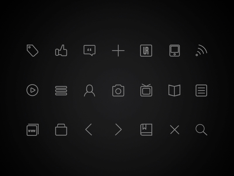 Urbaniacons icons line magazine app