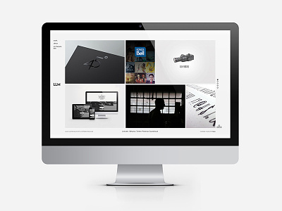 Work page | Personal portfolio website animation black and white geometric html5 masonry grid personal website portfolio tumult hype