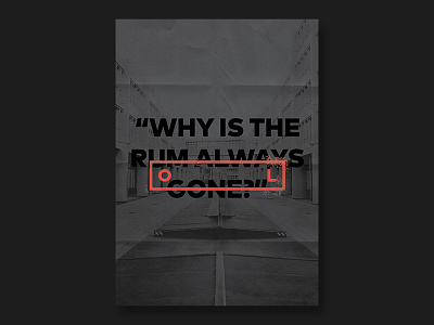 Full size poster for a design studio based in Montreal architecture branding empty space logo minimal movie quote pirates of the caribbeans poster stationery