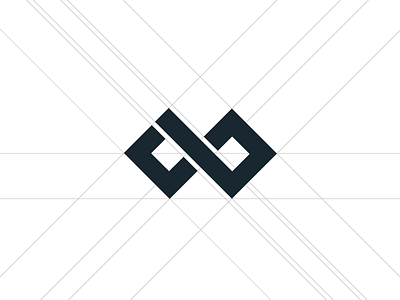 Branding detail - angles and structure chain collaboration construction letter b letter c links logo mark