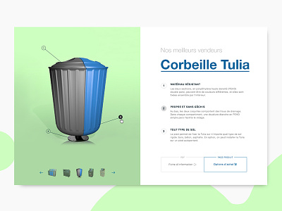 Product 3D View - Recycling industry 3d container cta custom description recycle recycling tooltip trash can
