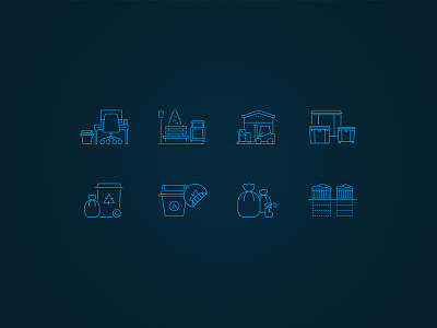 Custom Icons for the recycling industry