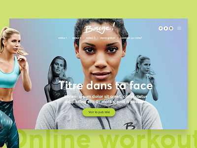 Landing page for a new Online Workout Program