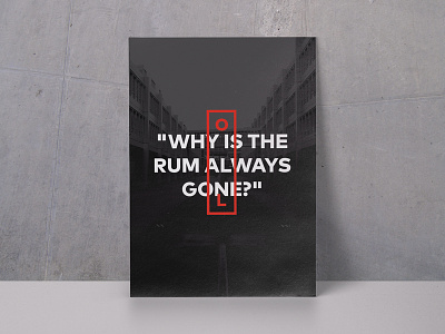 Quote poster for the office black and white concrete creative minimalism mockup poster quote red studio