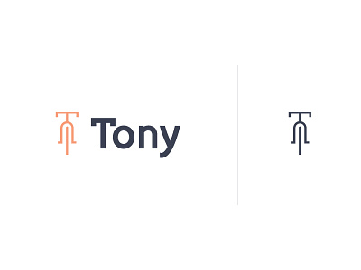 Logo + icon for Tony app apple bike rental bike share brand bright city bike cold grey geolocation green peach vocal recognition