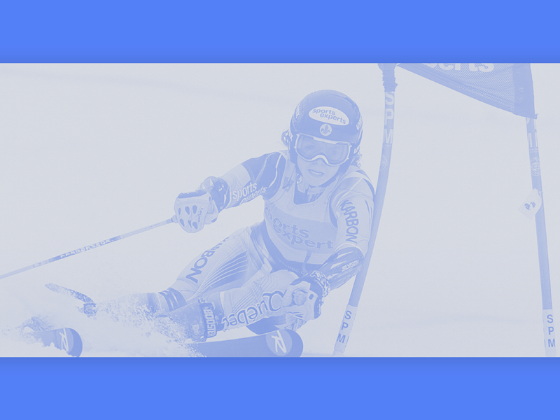Font Choice for Redesign of Ski Association in Quebec association blue chap display display font duotone redesign ski ski graphics website