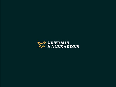 Artemis & Alexander Jewellery Logo a letter adobe photoshop archer artemis brand identity branding brandmark creative design diamond icon illustration jewelry logo luxury brand mark rubin vector