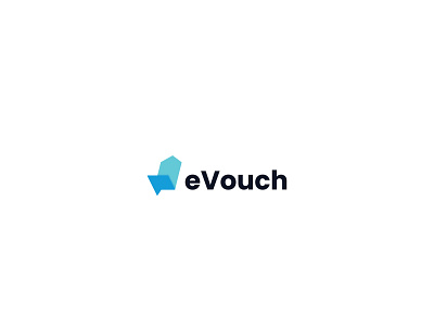 eVouch Logo adobe photoshop app blue brand identity branding brandmark chat creative design icon iconography illustration logo vector vlogo voucher