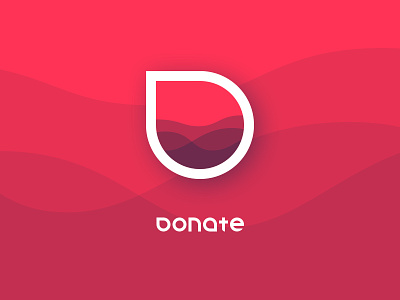 Donation App logo design app blood color donate logo ui