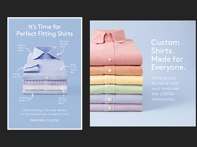 Proper Cloth - Custom Shirts, Made Smarter advertisement advertising art direction branding design marketing marketing campaign