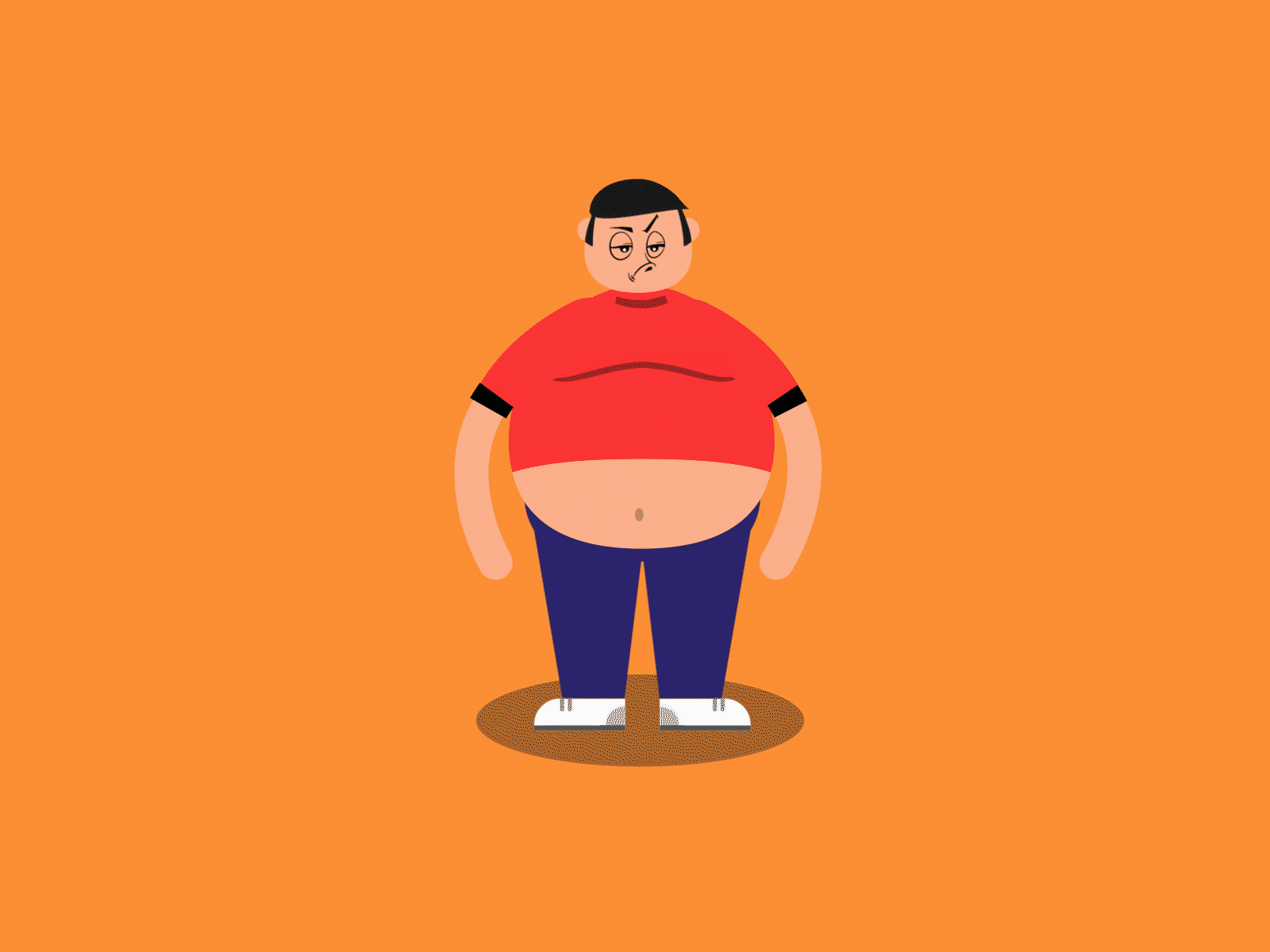 fat man 2d animation 2d character animation animation design animations