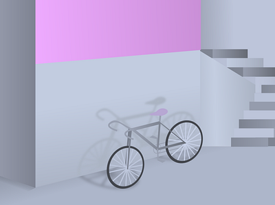 Bike Room aesthetics design flat illustration minimal retro