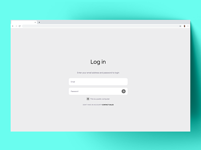 Clean simple login page