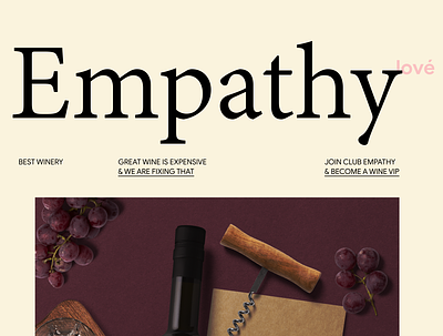 Empathy Wines design elegant design minimal ui ux web winery