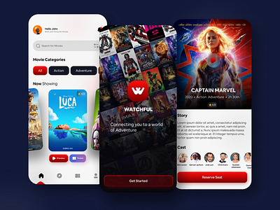 Movie App app design booking clean ui film hero marvel movie photography ticket ui ui design uiux