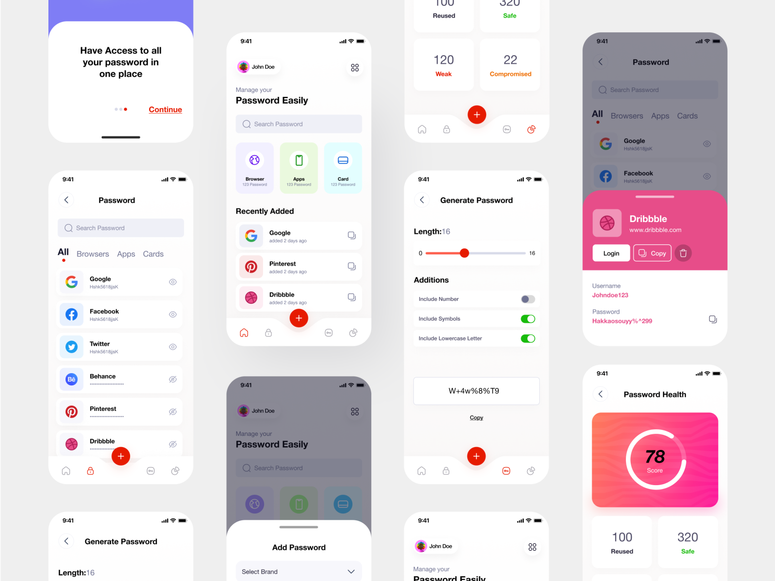 Password Storage App by Robiu Adufe on Dribbble