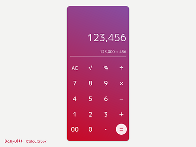 Calculator calculator app dailyui