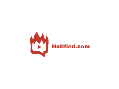 Logo concept hotified logo porno red sexy