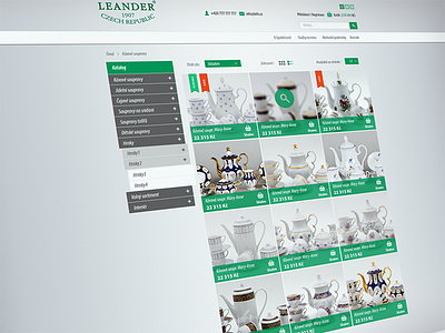 Product page eshop gray green leander product