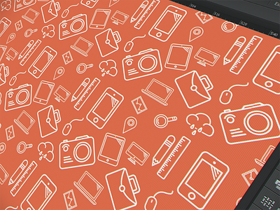Pattern test icons mobile pattern red test white
