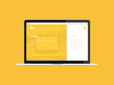 Dumbo theme color dumbo flat minimal theme webdesign website yellow