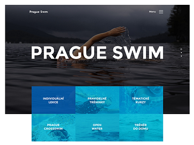Header for Prague Swim header homepage prague swim title webdesign website