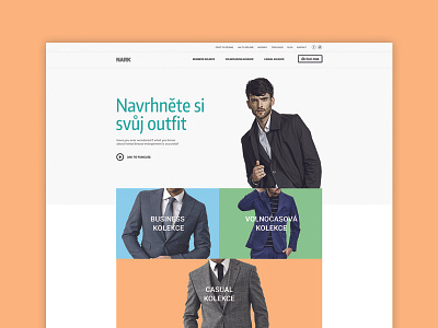 Homepage concept design fashion minimal outfit webdesign website